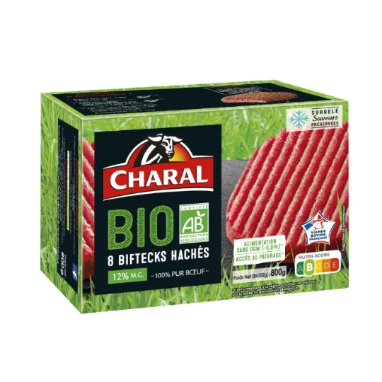 Steak haché 100% pur boeuf 15% MG Bio