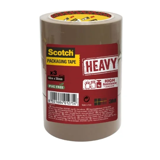 Lot de 3 rubans d'emballage 50mm x 66m