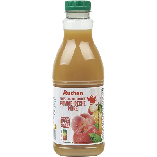 Jus de fruits pressé pomme pêche et poire