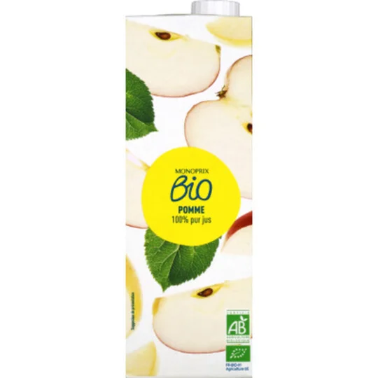 Jus de pomme 100% pur jus bio