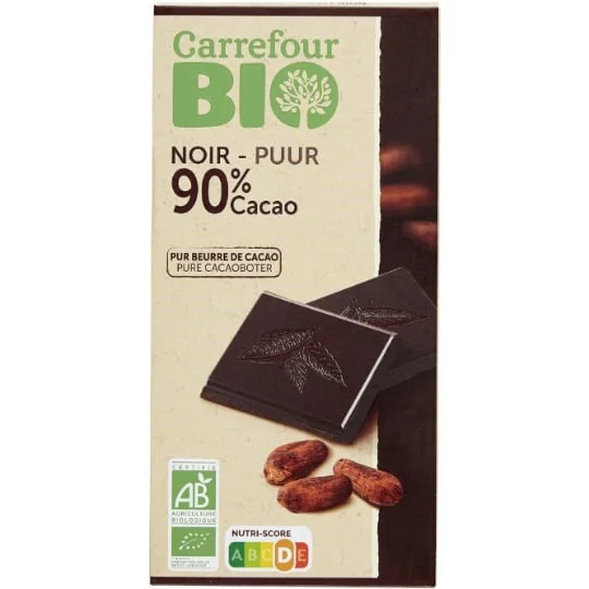 Chocolat bio 90% cacao