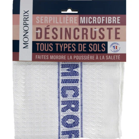Serpillère microfibre tous types de sols