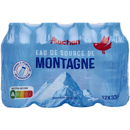 Eau de source de montagne bouteilles