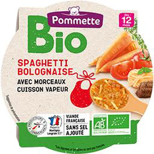 Spaghetti bolognaise BIO, dès 12 mois