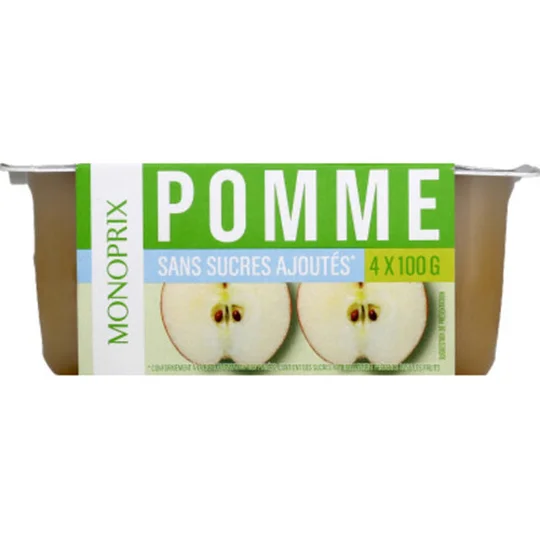 Purée de pomme sans sucre ajoutés