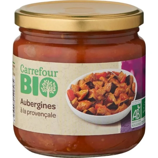 Légume cuisiné bio aubergines provençale