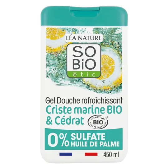 Gel douche rafraichissant Criste marine et cédrat BIO