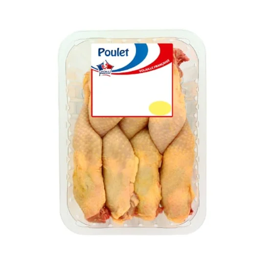 Cuisses de poulet jaune avec partie de dos