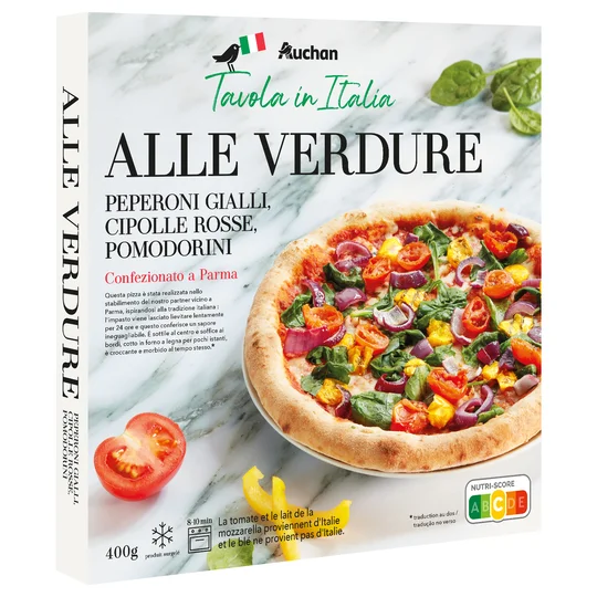 Pizza alle verdure au feu de bois