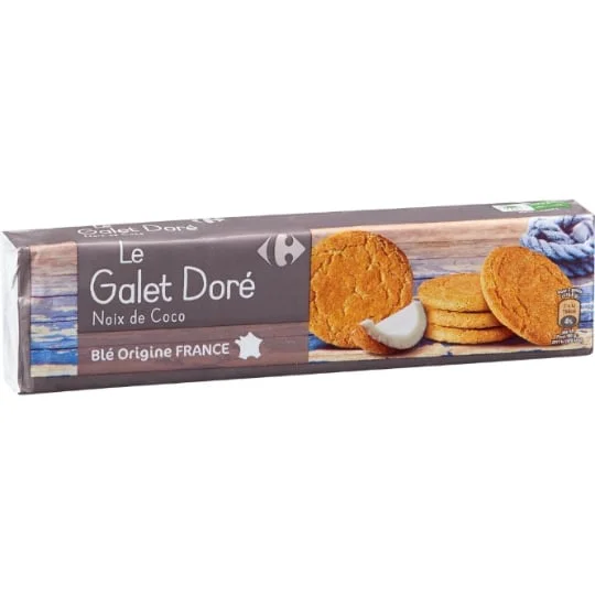 Biscuits galets dorés noix de coco
