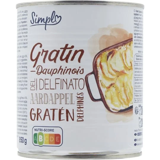 Plat cuisiné gratin dauphinois SIMPL