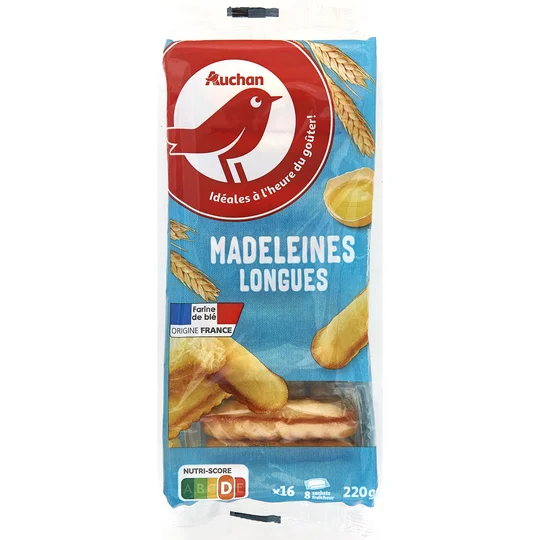 Madeleines longues aux Oeufs frais, sachets fraîcheur