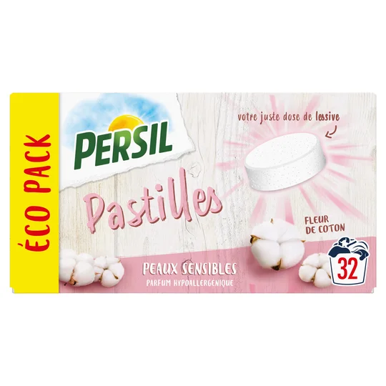 Lessive pastille peaux sensibles