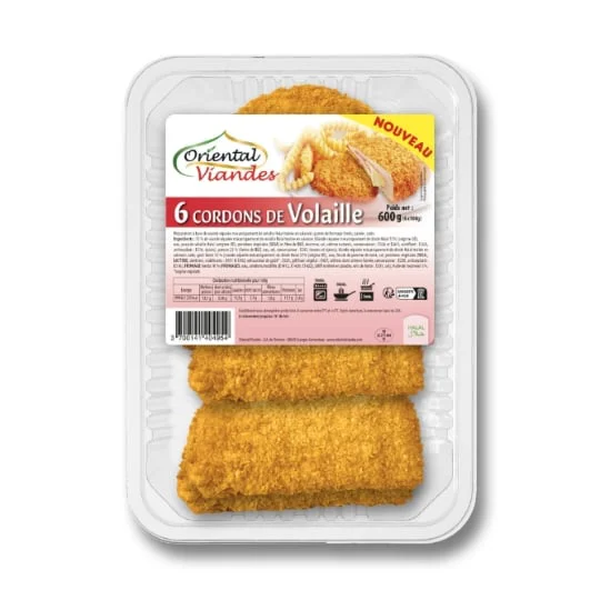 Cordons de volaille halal Oriental Viandes x6