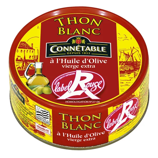Thon blanc à l'huile d'olive vierge extra label Rouge