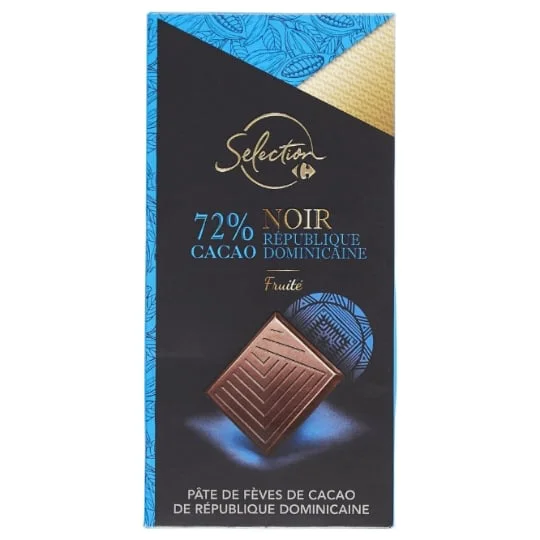 Chocolat noir 72% cacao fruité