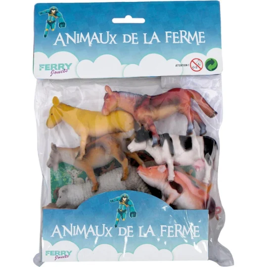 Jouet Sachet 8 Animaux De La Ferme