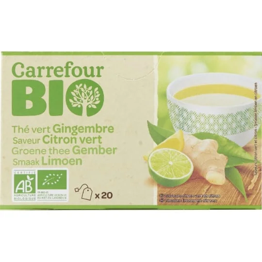 Thé vert bio gingembre citron