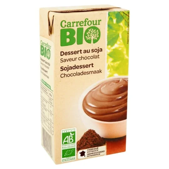 Crème dessert bio au soja saveur chocolat