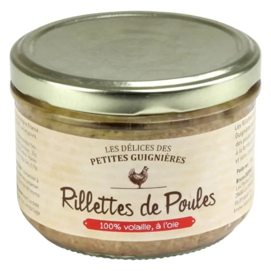 Rillettes de poules 100% volaille, à l'oie