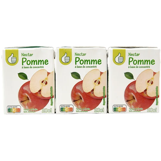 Nectar de pomme en briquettes