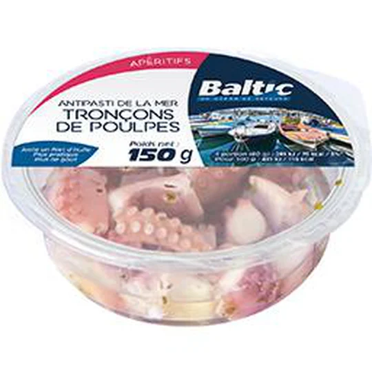 Tronçons de Poulpes Marinés