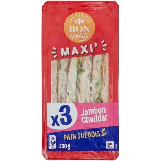 Sandwich jambon cheddar