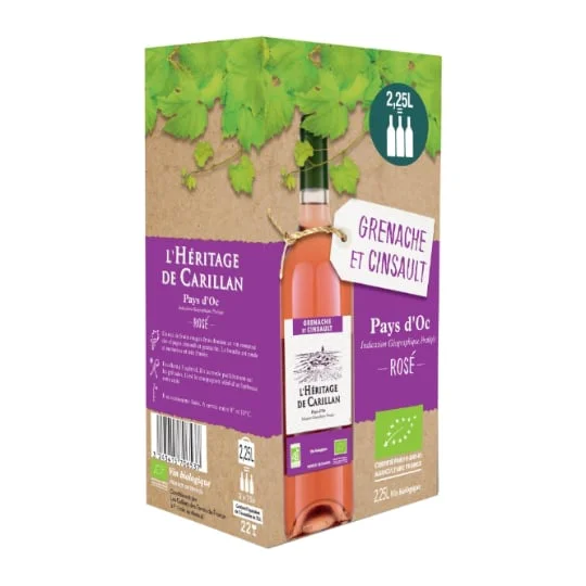 Vin rosé bio Pays d'Oc