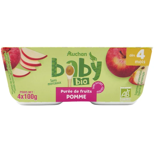 Petit pot dessert pomme dès 4 mois