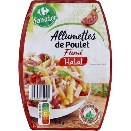 Allumettes de poulet fumées halal