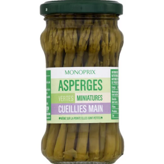 Asperges vertes miniatures cueillies main