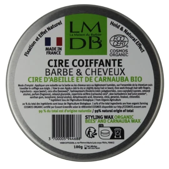 Cire coiffante bio barbe & cheveux