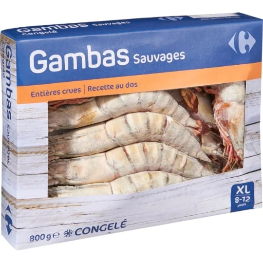 Gambas sauvages entières crues