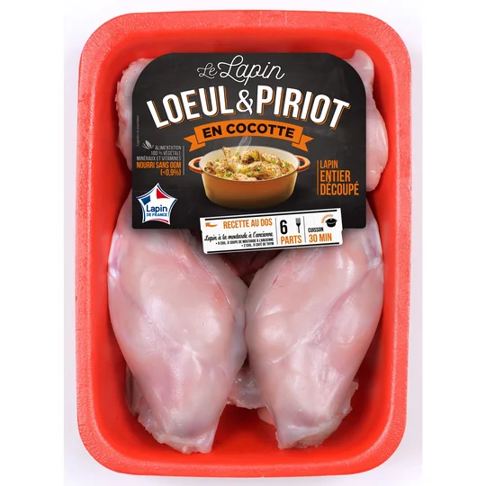 Lapin entier Découpé