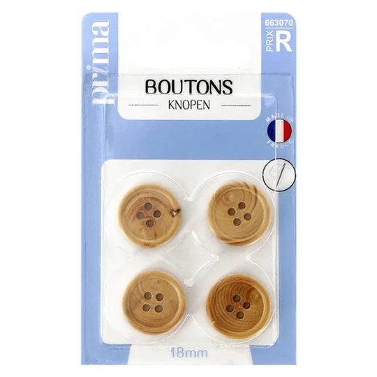 Boutons bois 18mm