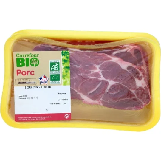 Côtes de porc échines Bio