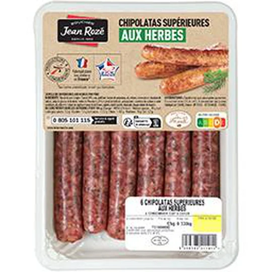 Chipolatas supérieures aux herbes
