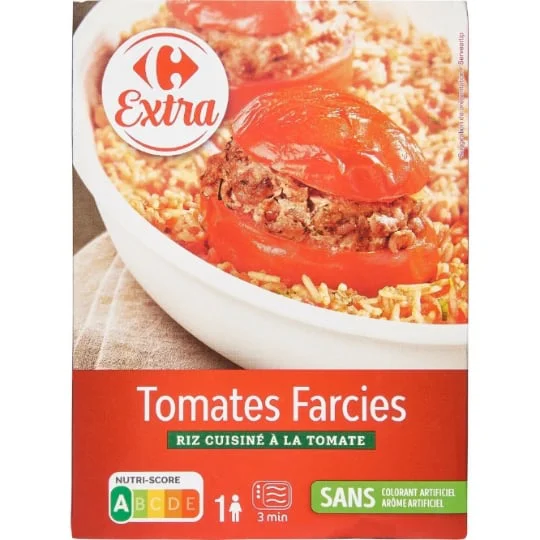 Plat cuisiné tomates farcies riz