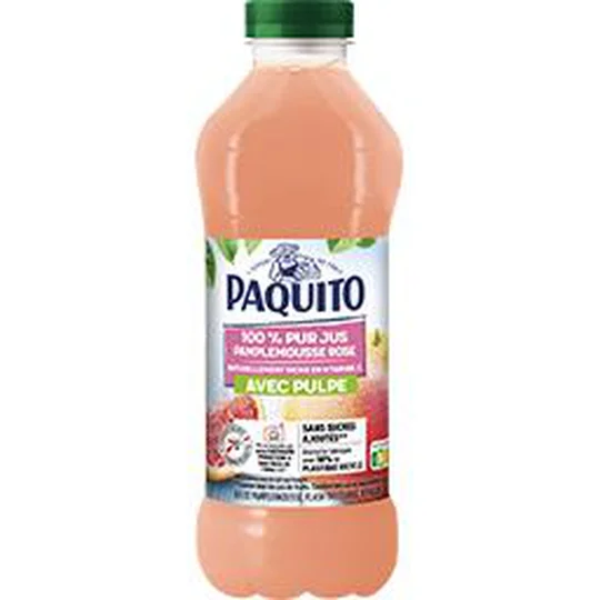 Pur jus pressé pamplemousse rose avec pulpe