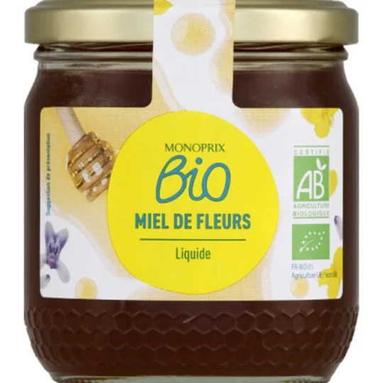 Miel de fleurs liquide bio