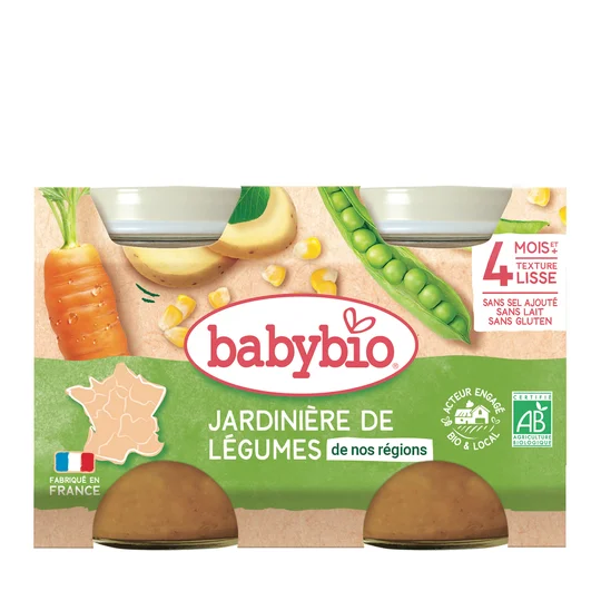 Repas bébé - 4 mois Légumes Bio