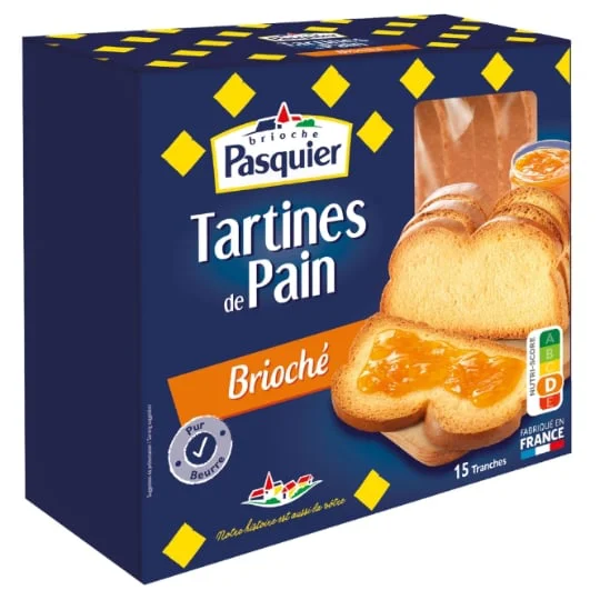 Tartines de pain briochée