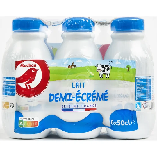 Lait demi-écrémé UHT
