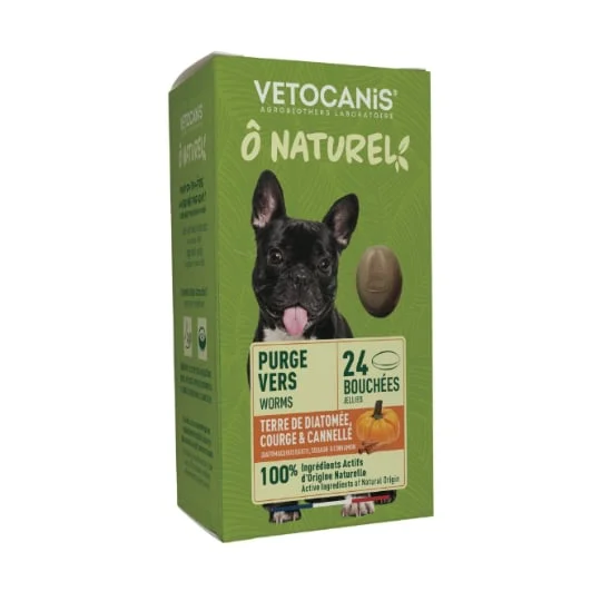 Purge pour chien bouchées vers