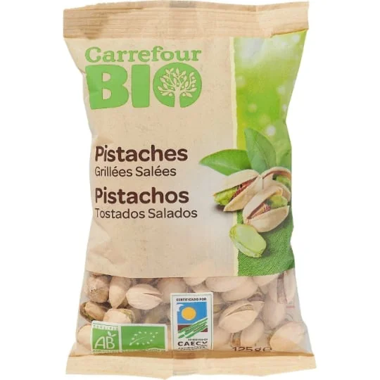 Pistaches bio grillées salées