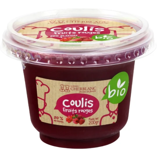 Coulis bio de fruits rouges