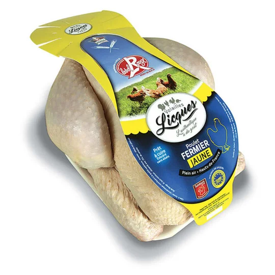 Poulet jaune fermier entier label rouge