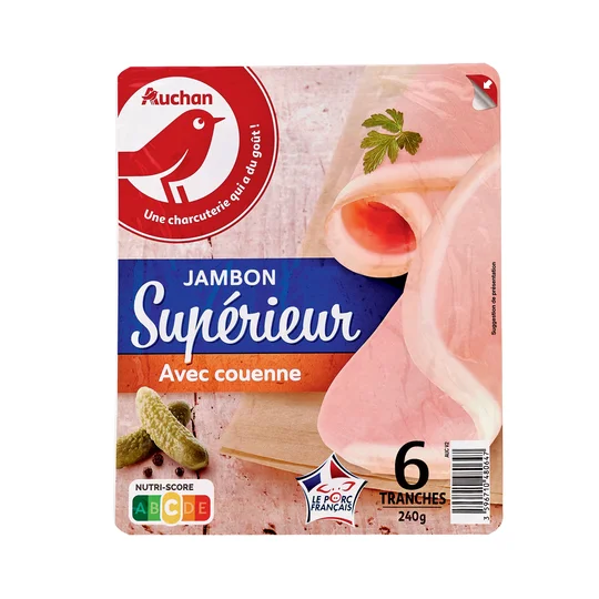 Jambon supérieur avec couenne