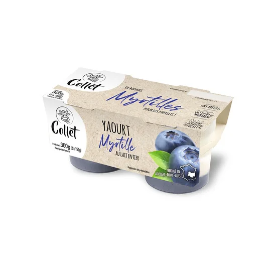 Yaourt au lait entier myrtille