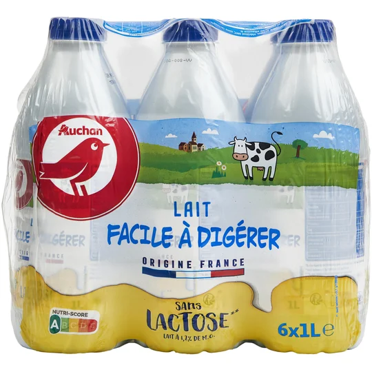 Lait facile à digérer sans lactose UHT
